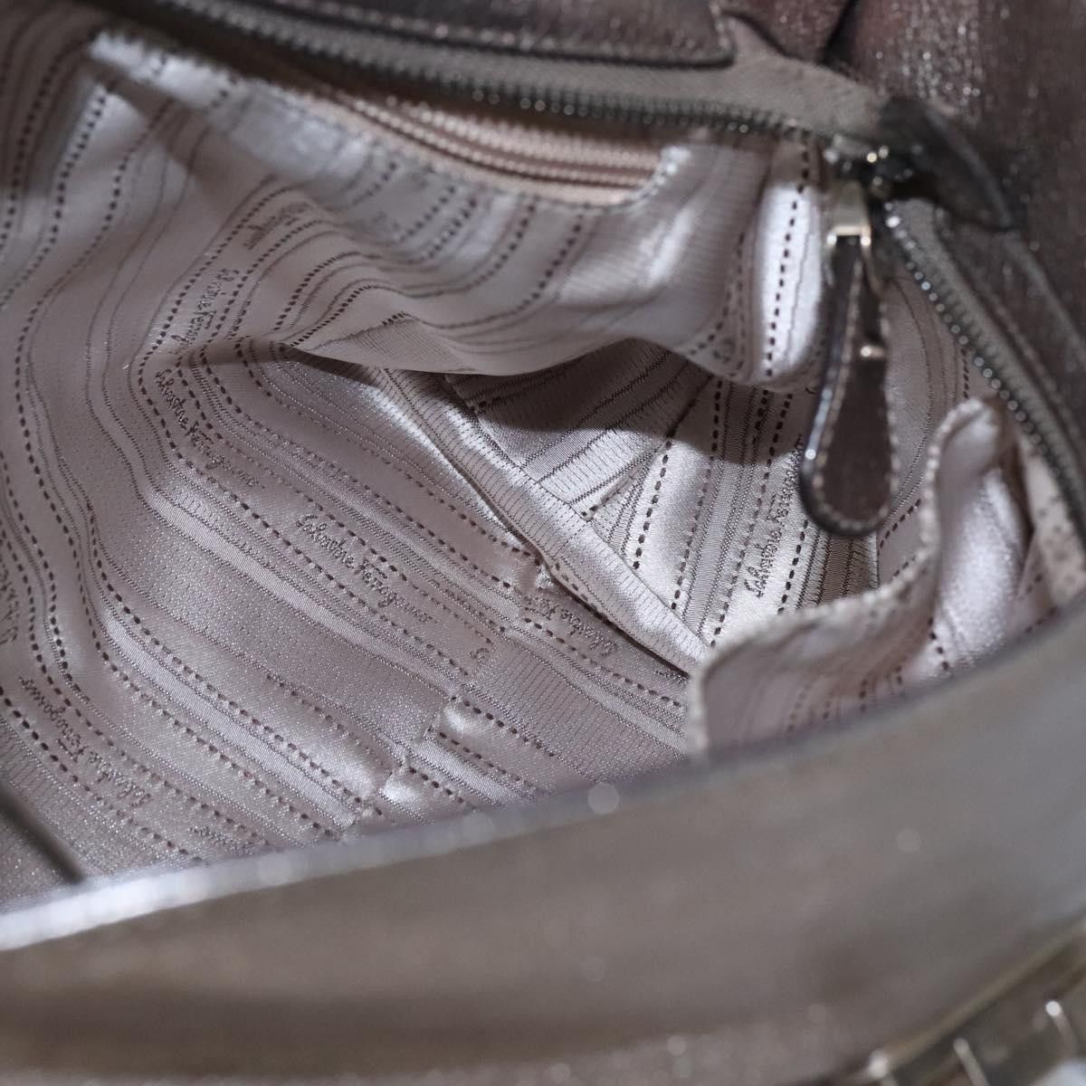 Salvatore Ferragamo Sofia Silver Leather Handbag (Pre-Owned) Size ONE SIZE - 18 Thumbnail