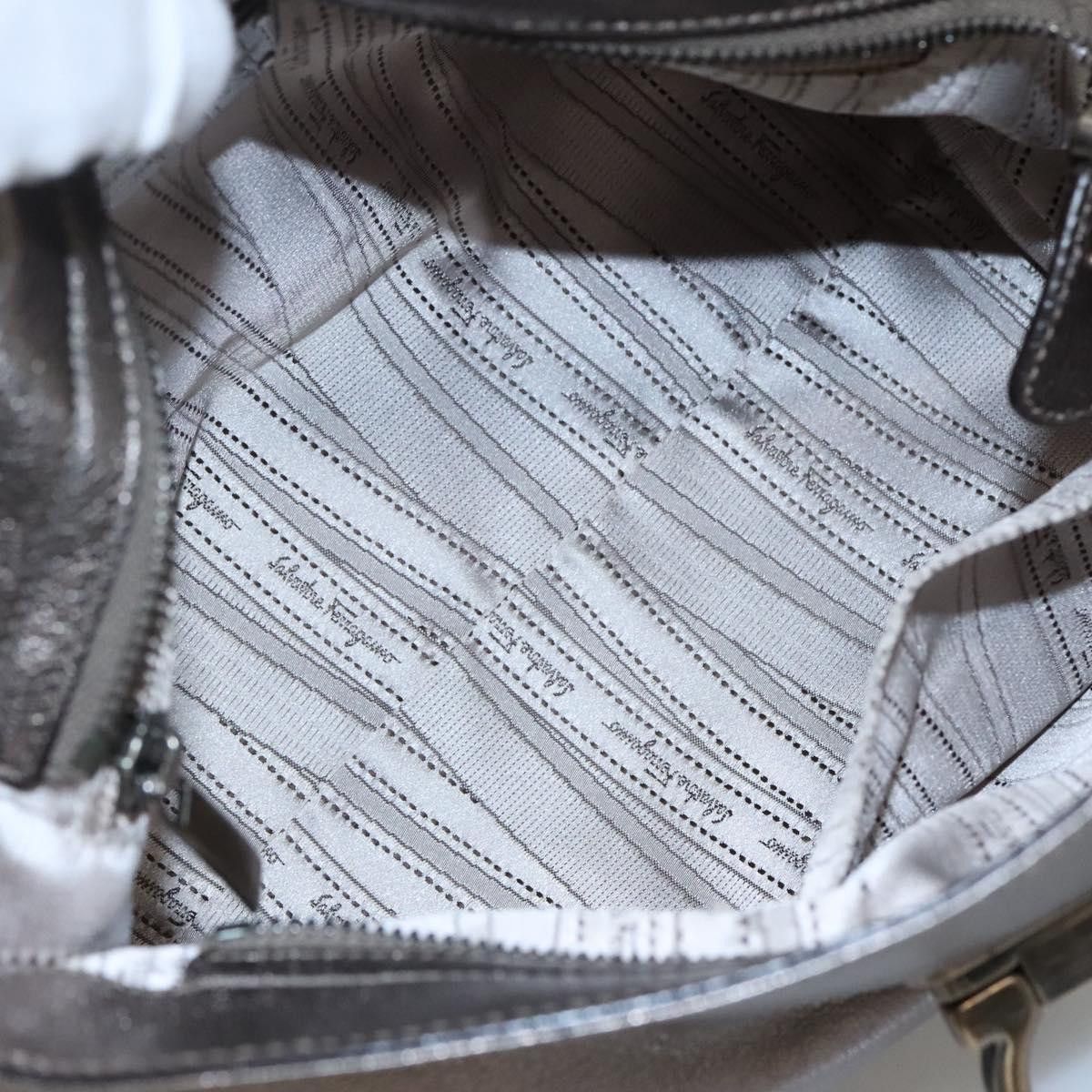 Salvatore Ferragamo Sofia Silver Leather Handbag (Pre-Owned) Size ONE SIZE - 17 Thumbnail
