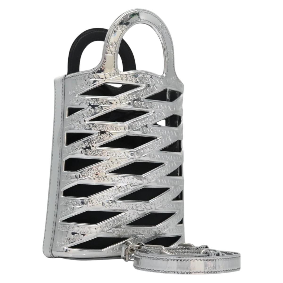 Balenciaga Silver Patent Leather Clutch Bag (Pre-Owned) Size ONE SIZE - 19 Thumbnail