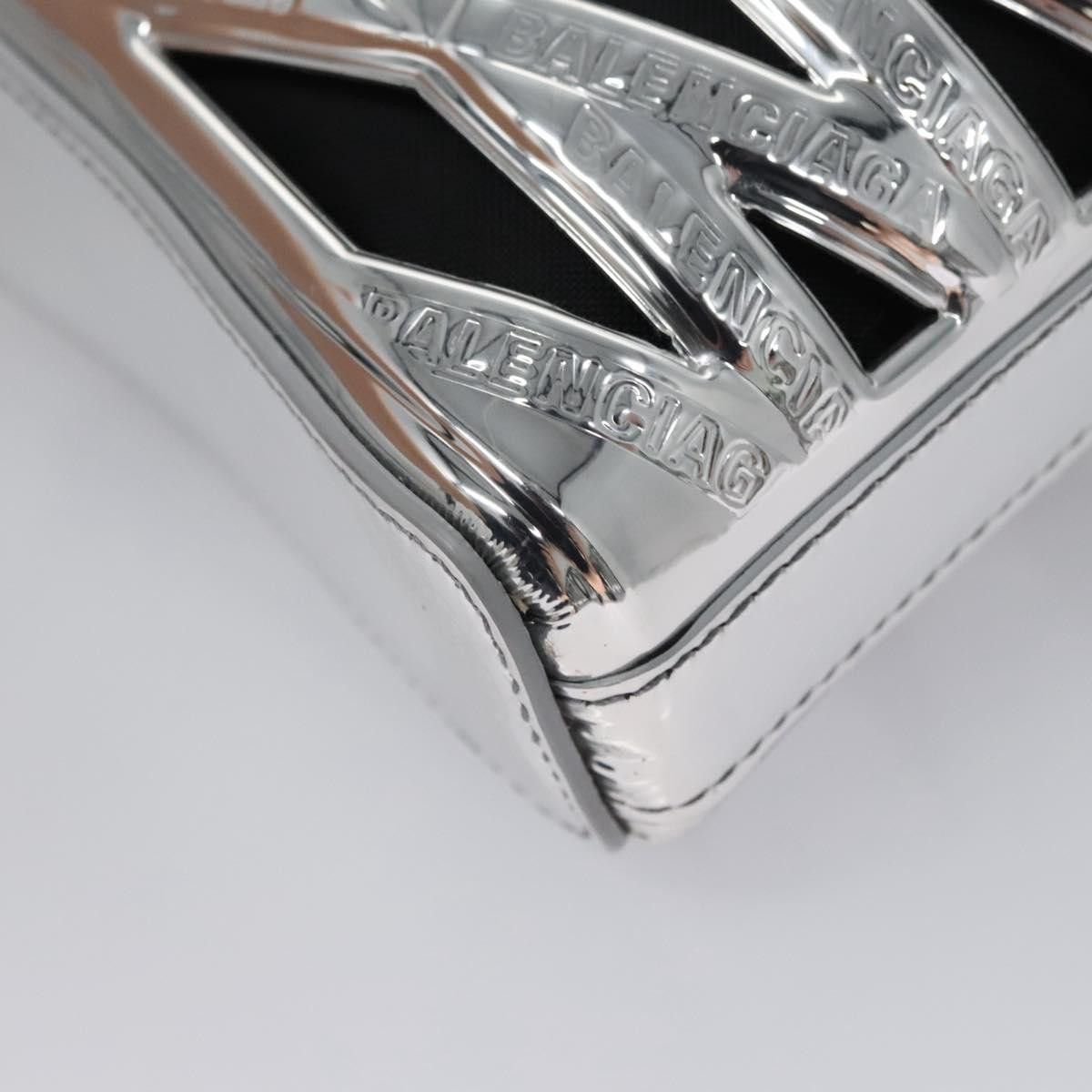Balenciaga Silver Patent Leather Clutch Bag (Pre-Owned) Size ONE SIZE - 8 Thumbnail