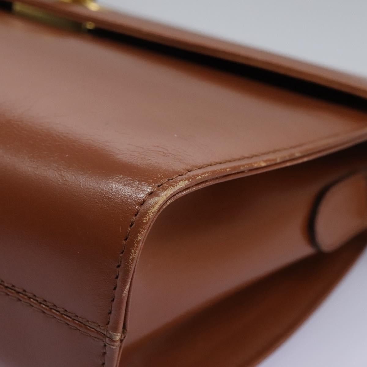 Salvatore Ferragamo Gancini Brown Leather Shoulder Bag (Pre-Owned) Size ONE SIZE - 7 Thumbnail