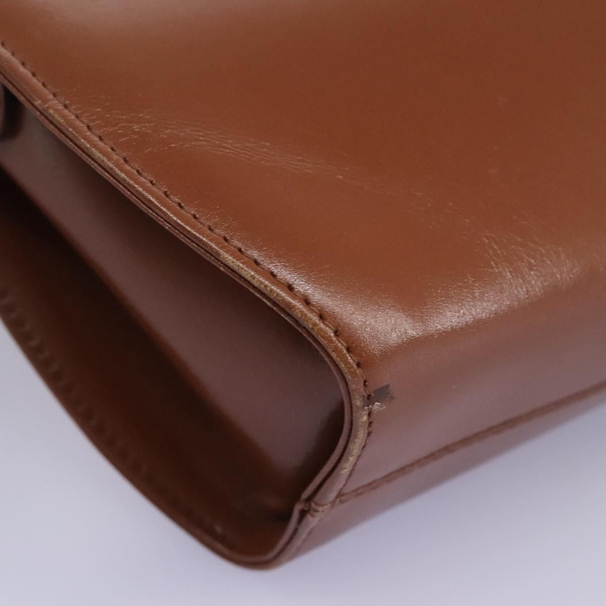 Salvatore Ferragamo Gancini Brown Leather Shoulder Bag (Pre-Owned) Size ONE SIZE - 6 Thumbnail
