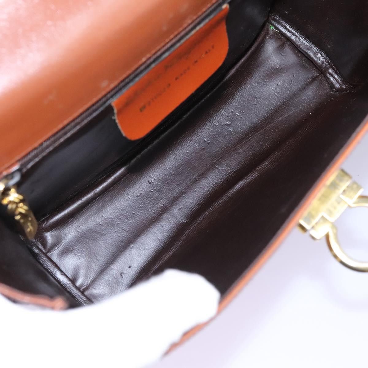 Salvatore Ferragamo Gancini Brown Leather Shoulder Bag (Pre-Owned) Size ONE SIZE - 16 Thumbnail