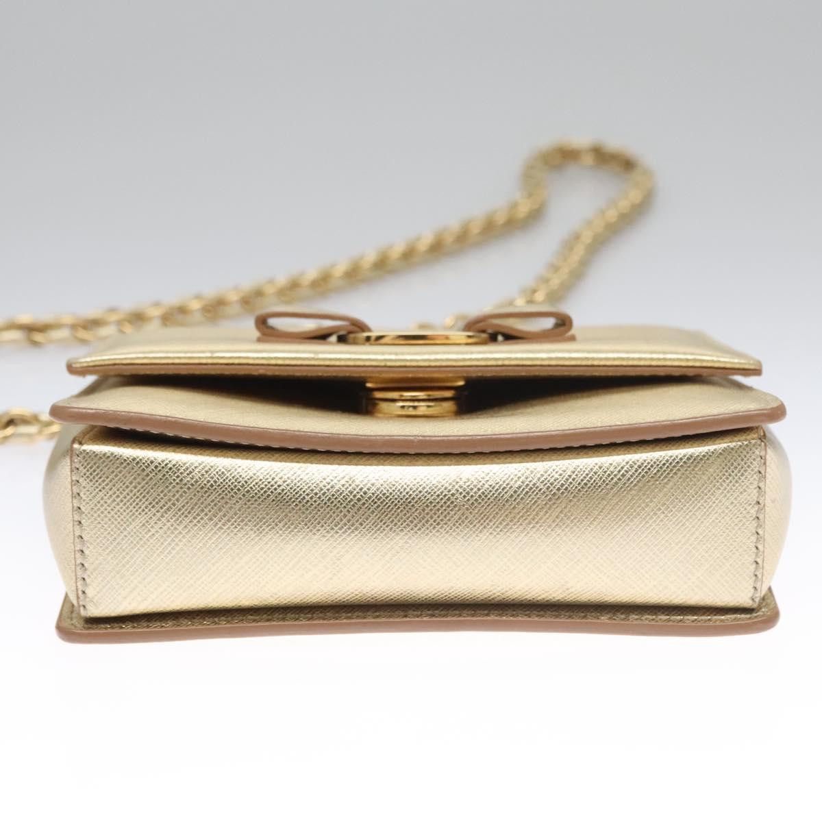 Salvatore Ferragamo Vara Gold Leather Shoulder Bag (Pre-Owned) Size ONE SIZE - 9 Thumbnail