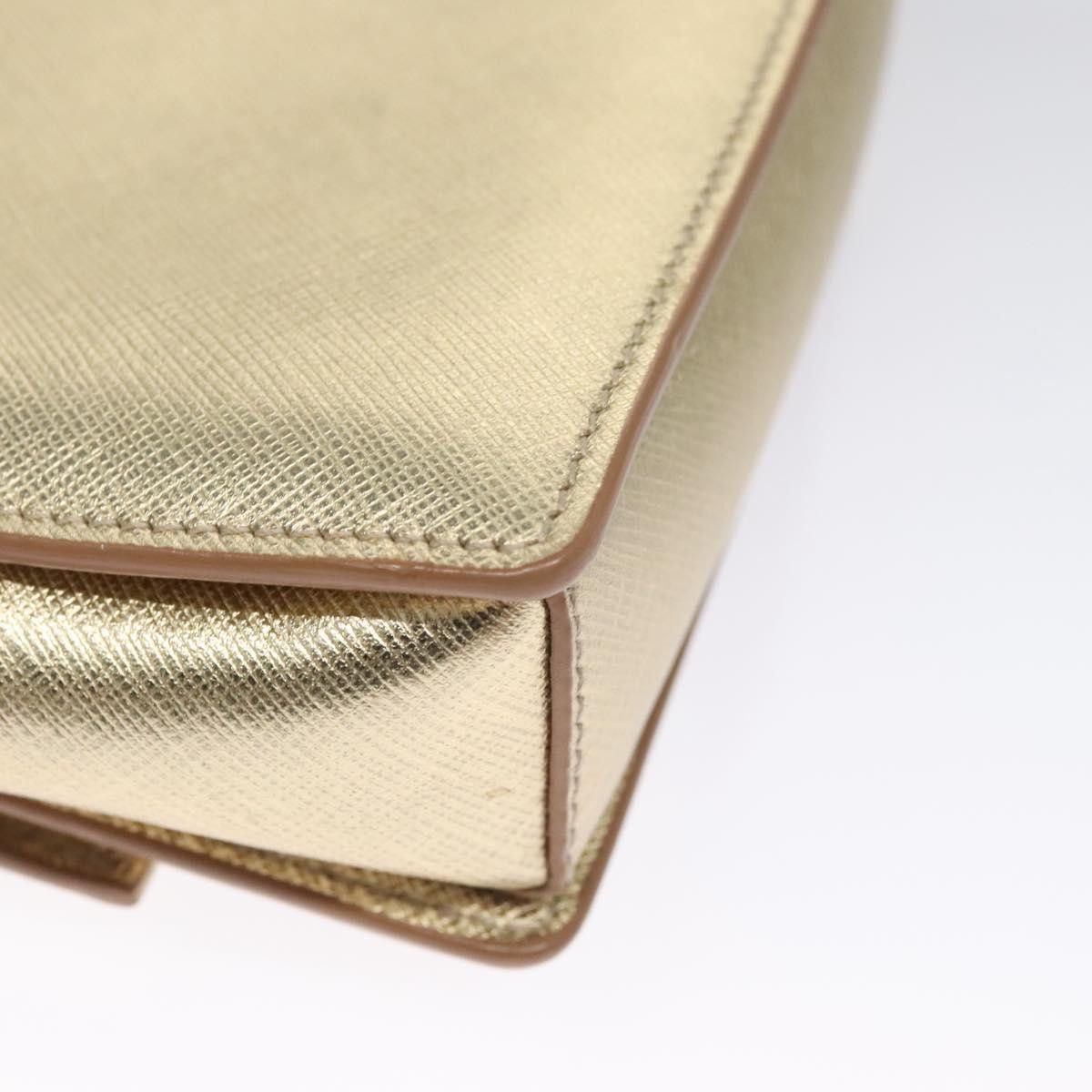 Salvatore Ferragamo Vara Gold Leather Shoulder Bag (Pre-Owned) Size ONE SIZE - 12 Thumbnail