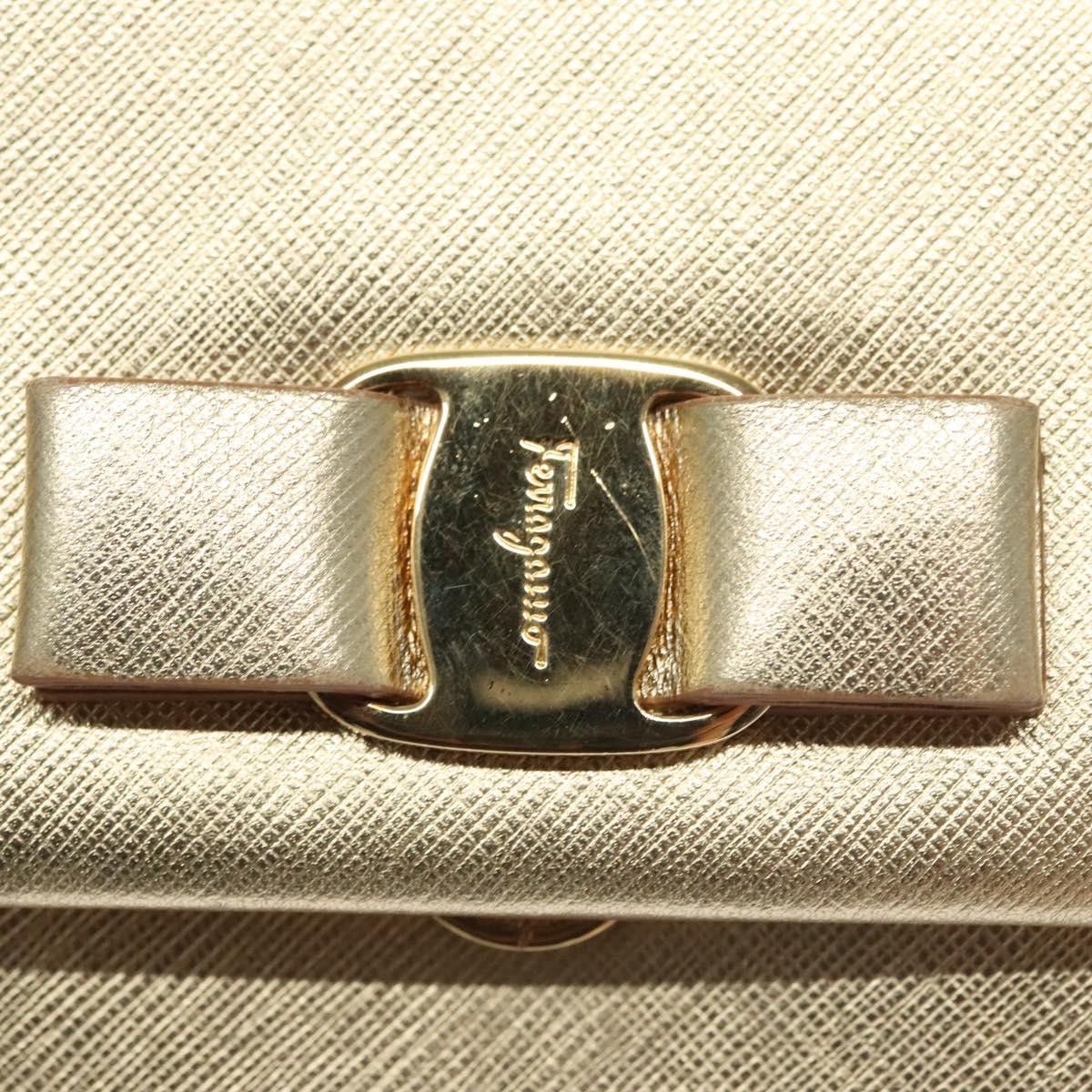 Salvatore Ferragamo Vara Gold Leather Shoulder Bag (Pre-Owned) Size ONE SIZE - 14 Thumbnail