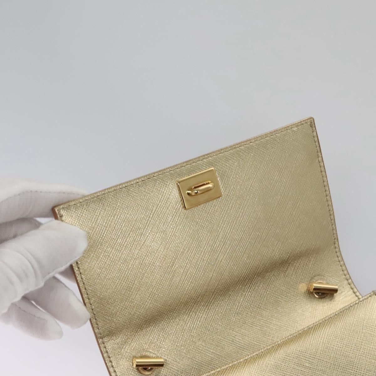 Salvatore Ferragamo Vara Gold Leather Shoulder Bag (Pre-Owned) Size ONE SIZE - 16 Thumbnail