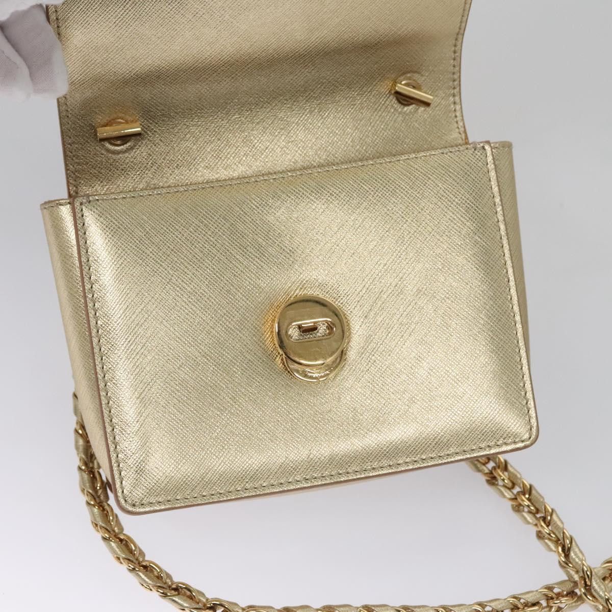 Salvatore Ferragamo Vara Gold Leather Shoulder Bag (Pre-Owned) Size ONE SIZE - 17 Thumbnail