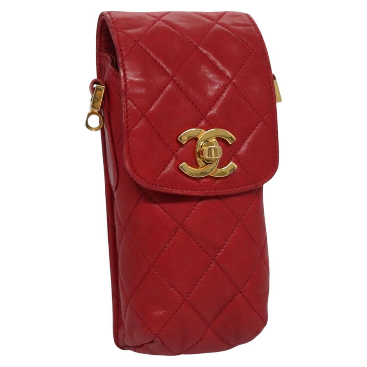 Chanel Phone Case Red Leather Clutch Bag (Pre-Owned) Size ONE SIZE - 18 Thumbnail