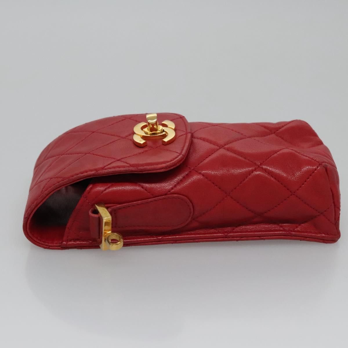 Chanel Phone Case Red Leather Clutch Bag (Pre-Owned) Size ONE SIZE - 4 Thumbnail