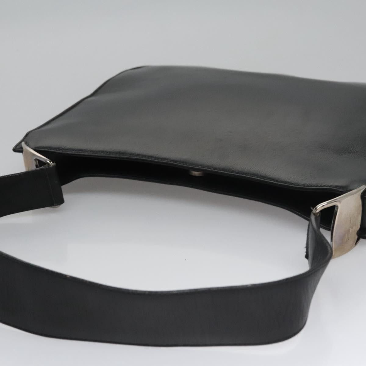 Salvatore Ferragamo Black Leather Shoulder Bag (Pre-Owned) Size ONE SIZE - 6 Thumbnail
