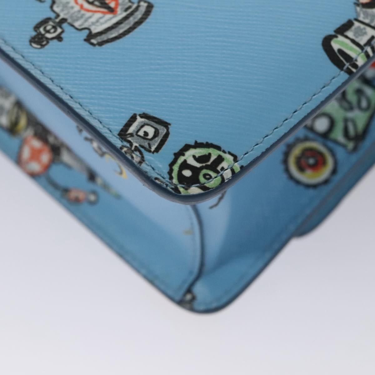 Prada Robot Blue Leather Shoulder Bag (Pre-Owned) Size ONE SIZE - 12 Thumbnail