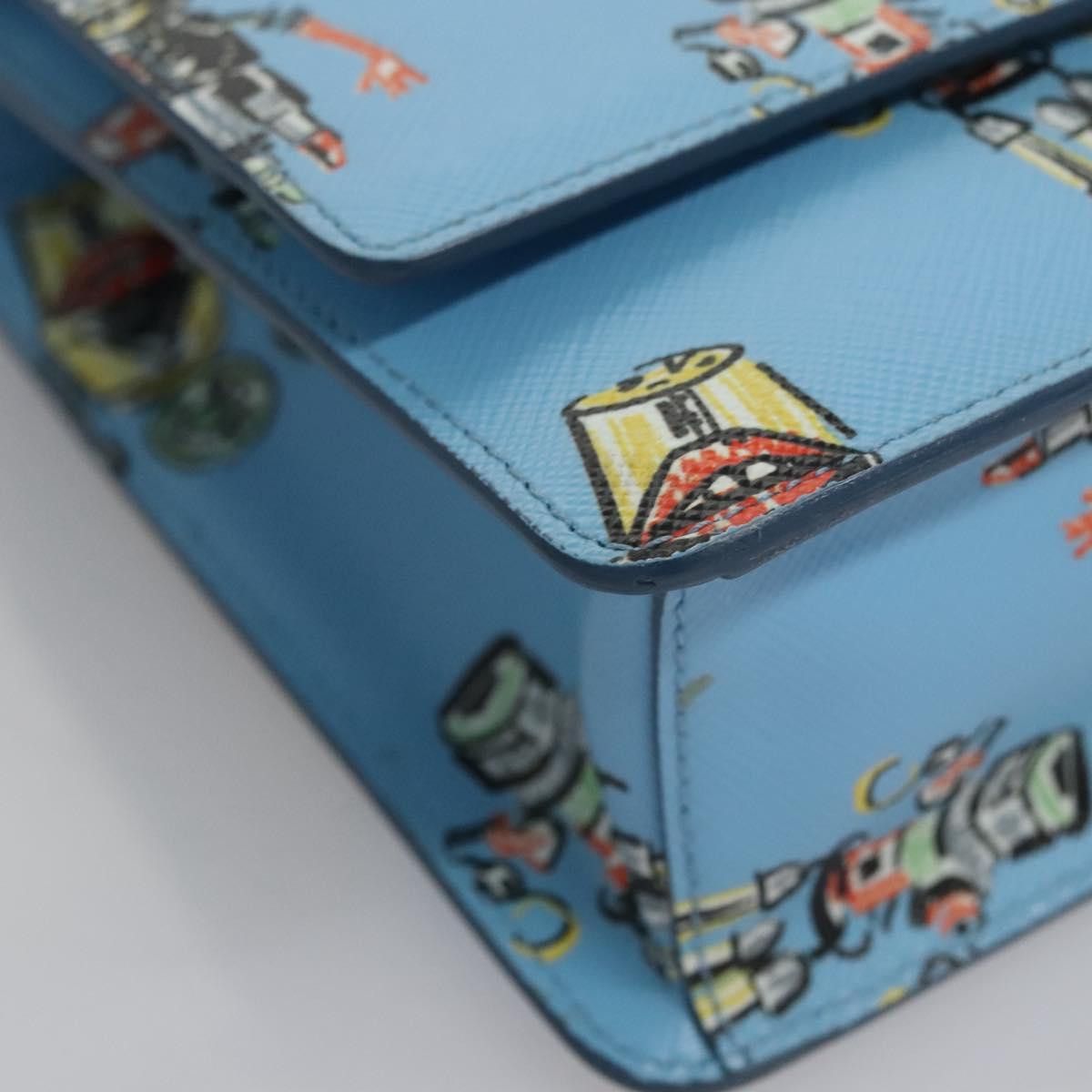 Prada Robot Blue Leather Shoulder Bag (Pre-Owned) Size ONE SIZE - 9 Thumbnail