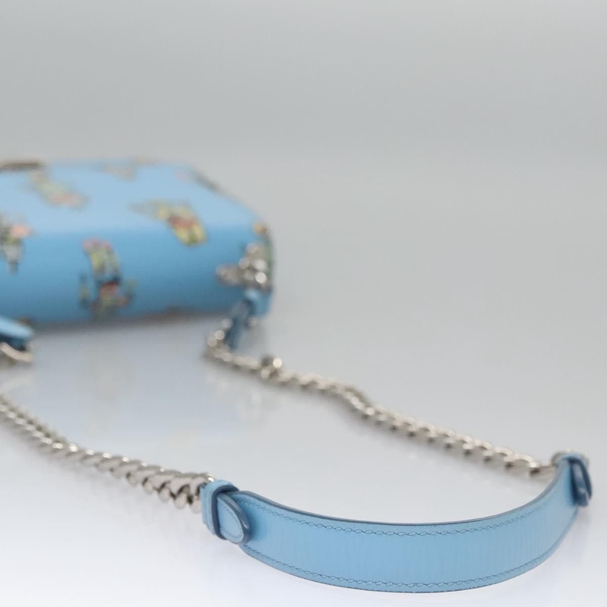 Prada Robot Blue Leather Shoulder Bag (Pre-Owned) Size ONE SIZE - 6 Thumbnail