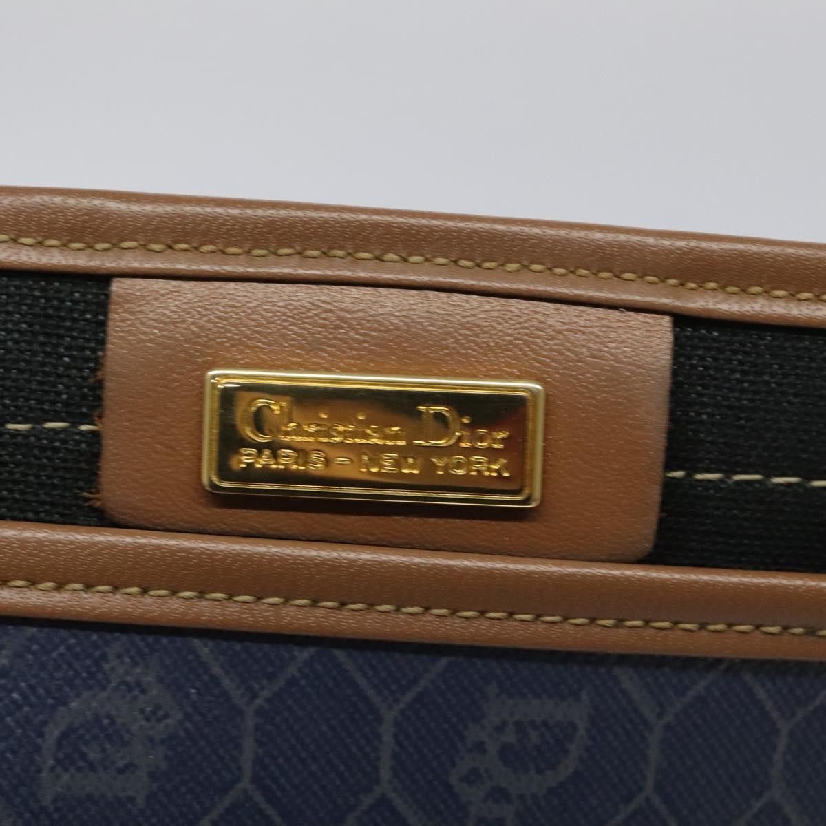 Dior Honeycomb Navy Canvas Clutch Bag (Pre-Owned) Size ONE SIZE - 14 Thumbnail