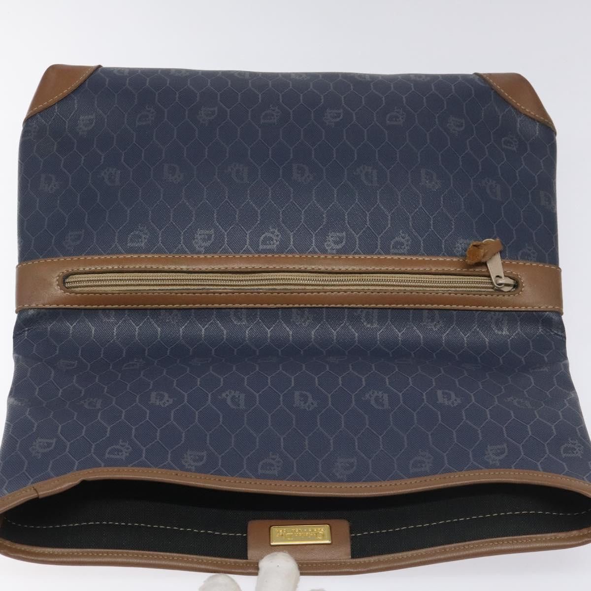 Dior Honeycomb Navy Canvas Clutch Bag (Pre-Owned) Size ONE SIZE - 12 Thumbnail