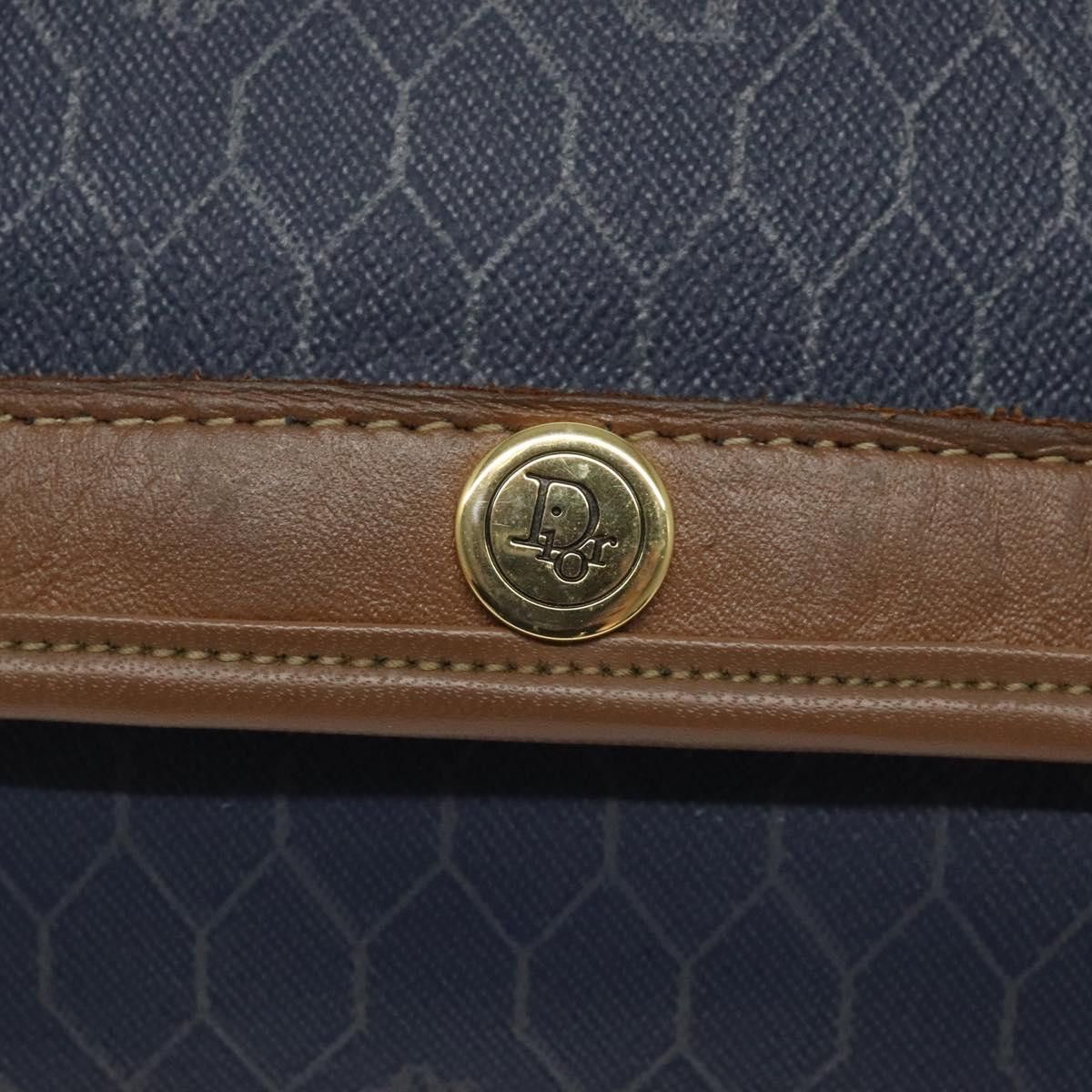 Dior Honeycomb Navy Canvas Clutch Bag (Pre-Owned) Size ONE SIZE - 11 Thumbnail
