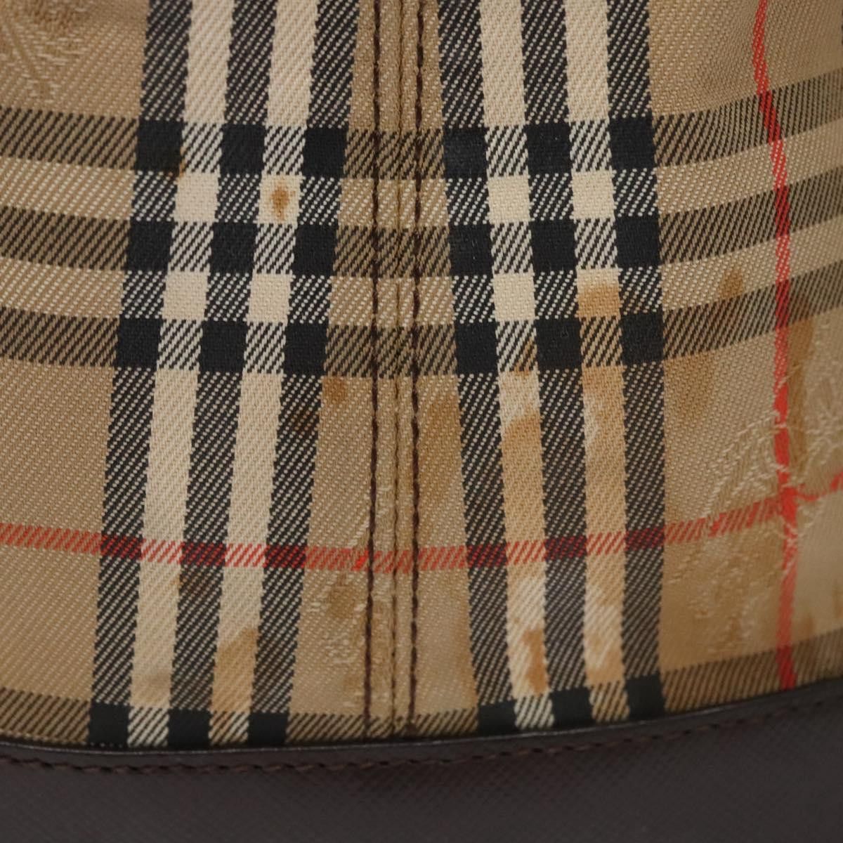 Burberry Nova Check Beige Canvas Shoulder Bag (Pre-Owned) Size ONE SIZE - 16 Thumbnail
