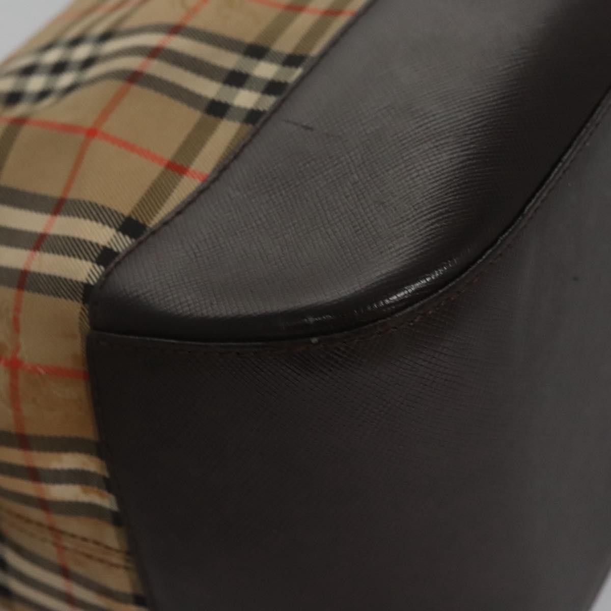 Burberry Nova Check Beige Canvas Shoulder Bag (Pre-Owned) Size ONE SIZE - 6 Thumbnail