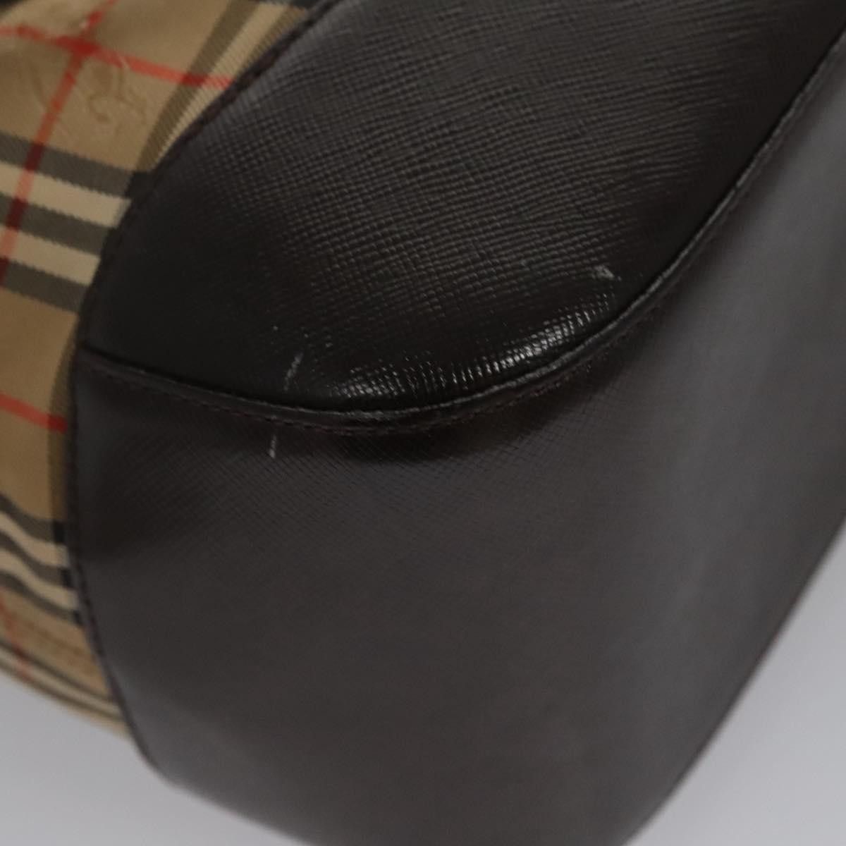 Burberry Nova Check Beige Canvas Shoulder Bag (Pre-Owned) Size ONE SIZE - 9 Thumbnail