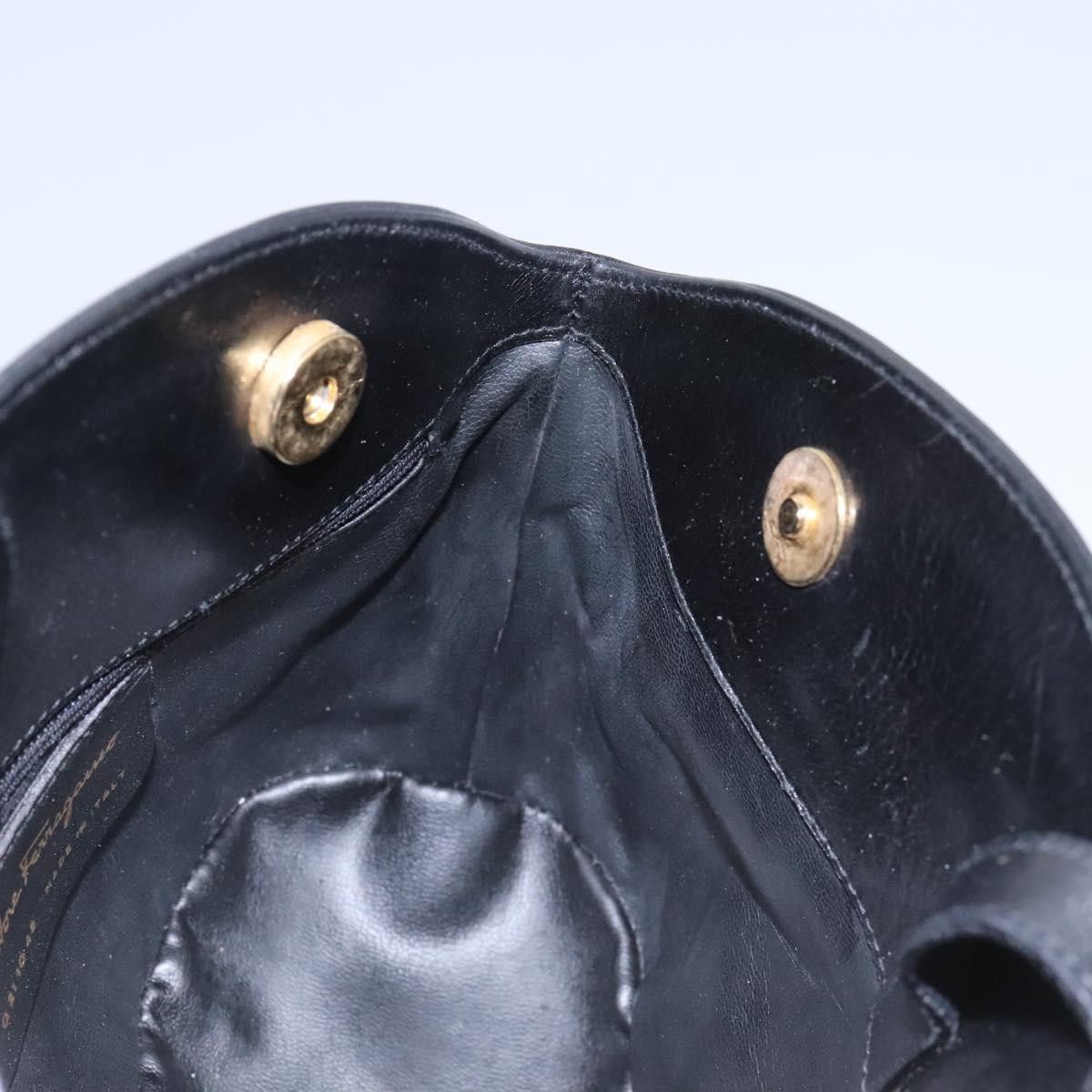 Salvatore Ferragamo - Black Leather Shoulder Bag (Pre-Owned) Size ONE SIZE - 15 Thumbnail