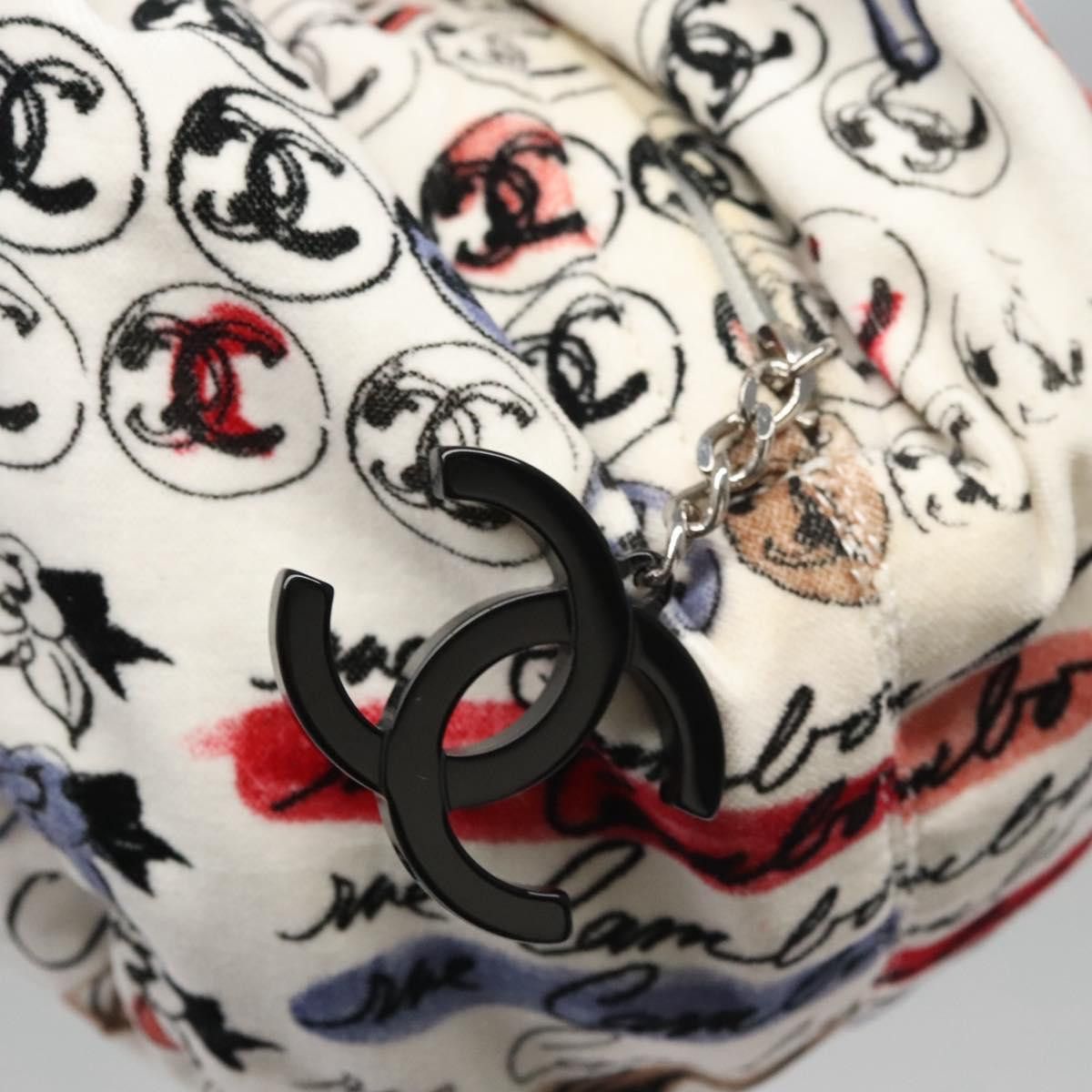 Chanel Cambon White Velvet Handbag (Pre-Owned) Size ONE SIZE - 10 Thumbnail