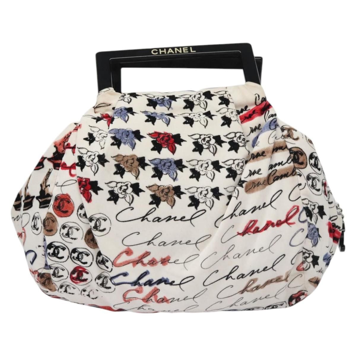 Chanel Cambon White Velvet Handbag (Pre-Owned) Size ONE SIZE - 2 Thumbnail