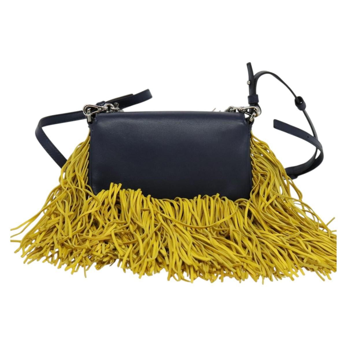 Fendi Monster Navy Leather Shoulder Bag (Pre-Owned) Size ONE SIZE - 2 Thumbnail