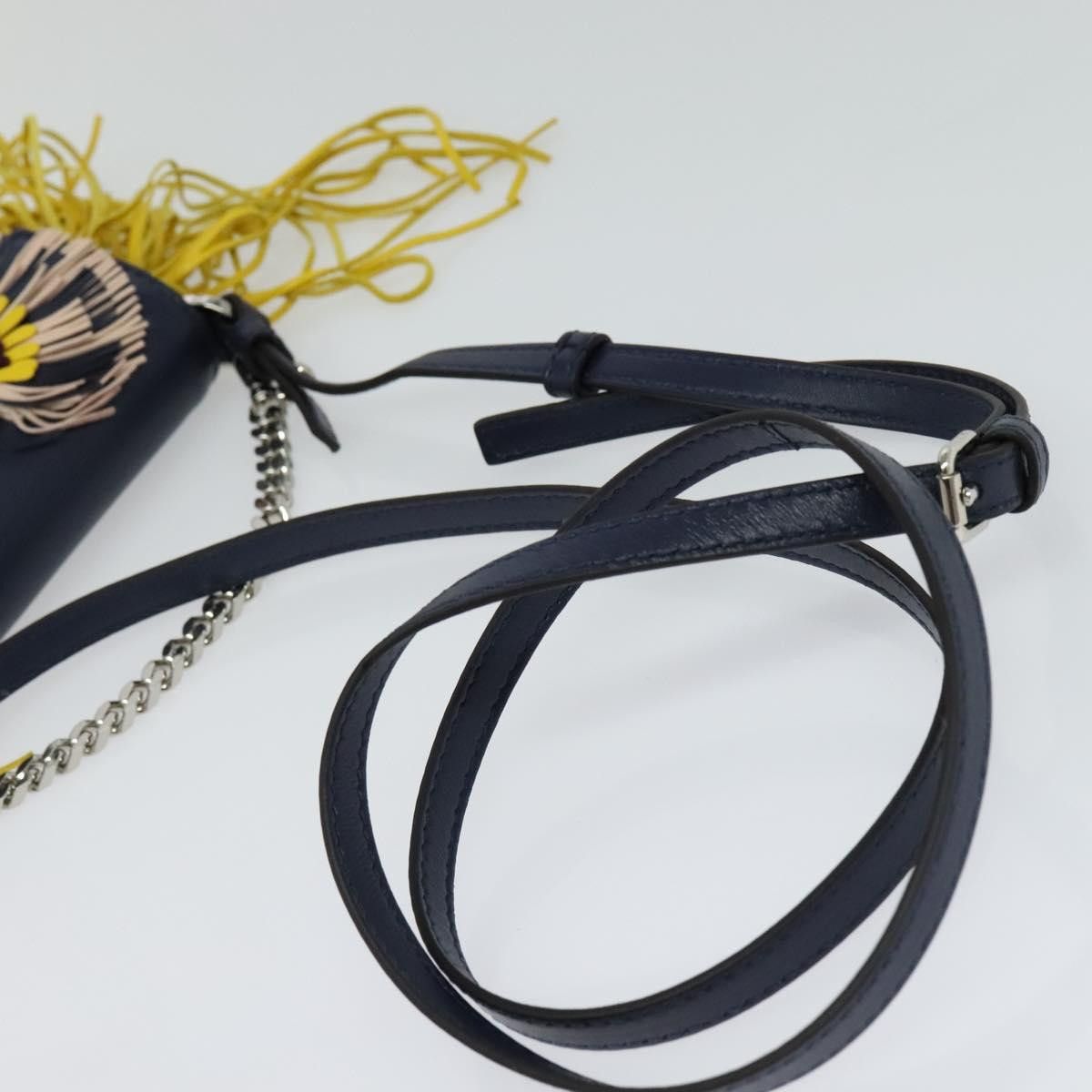 Fendi Monster Navy Leather Shoulder Bag (Pre-Owned) Size ONE SIZE - 7 Thumbnail