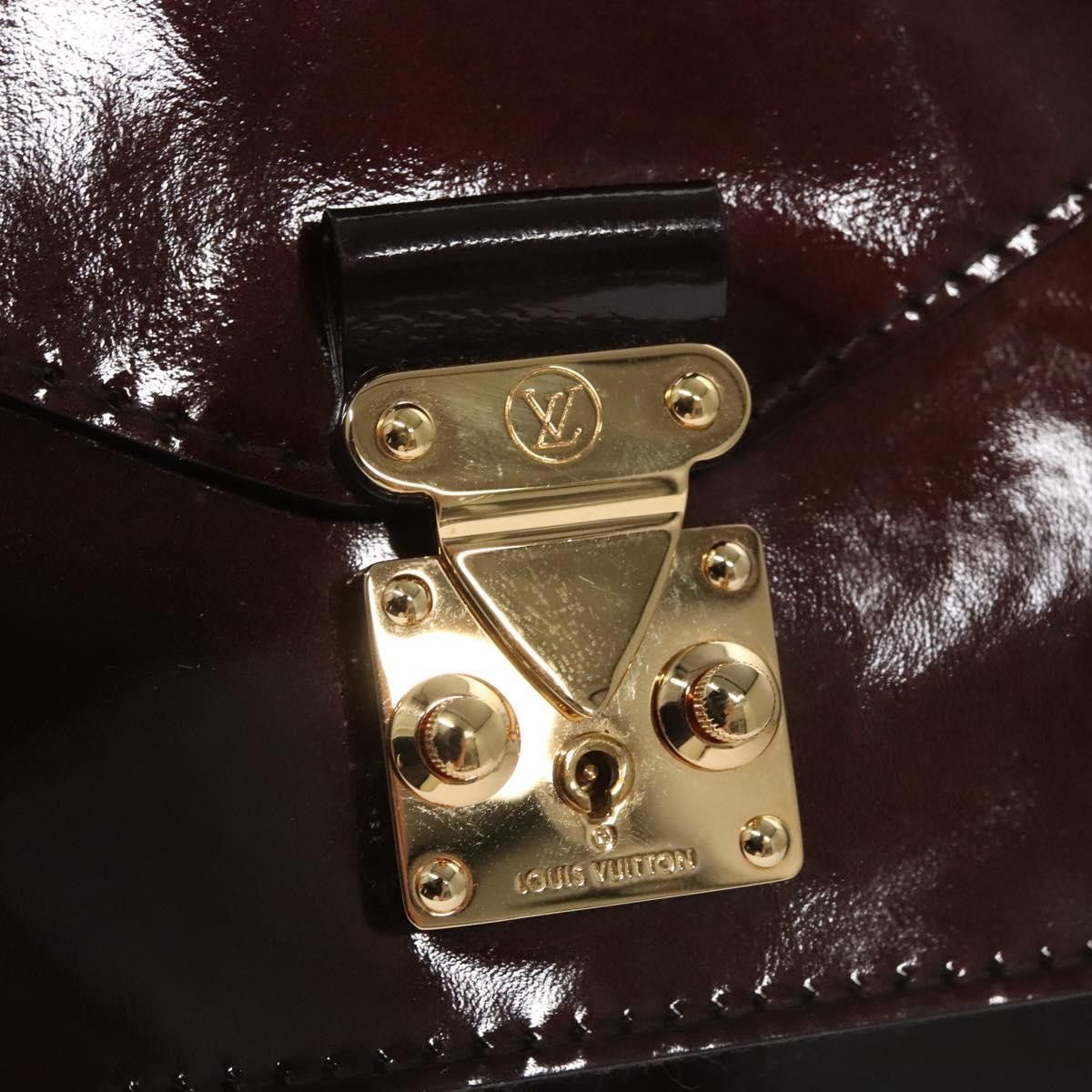 Louis Vuitton Monceau Burgundy Patent Leather Handbag (Pre-Owned) Size ONE SIZE - 13 Thumbnail