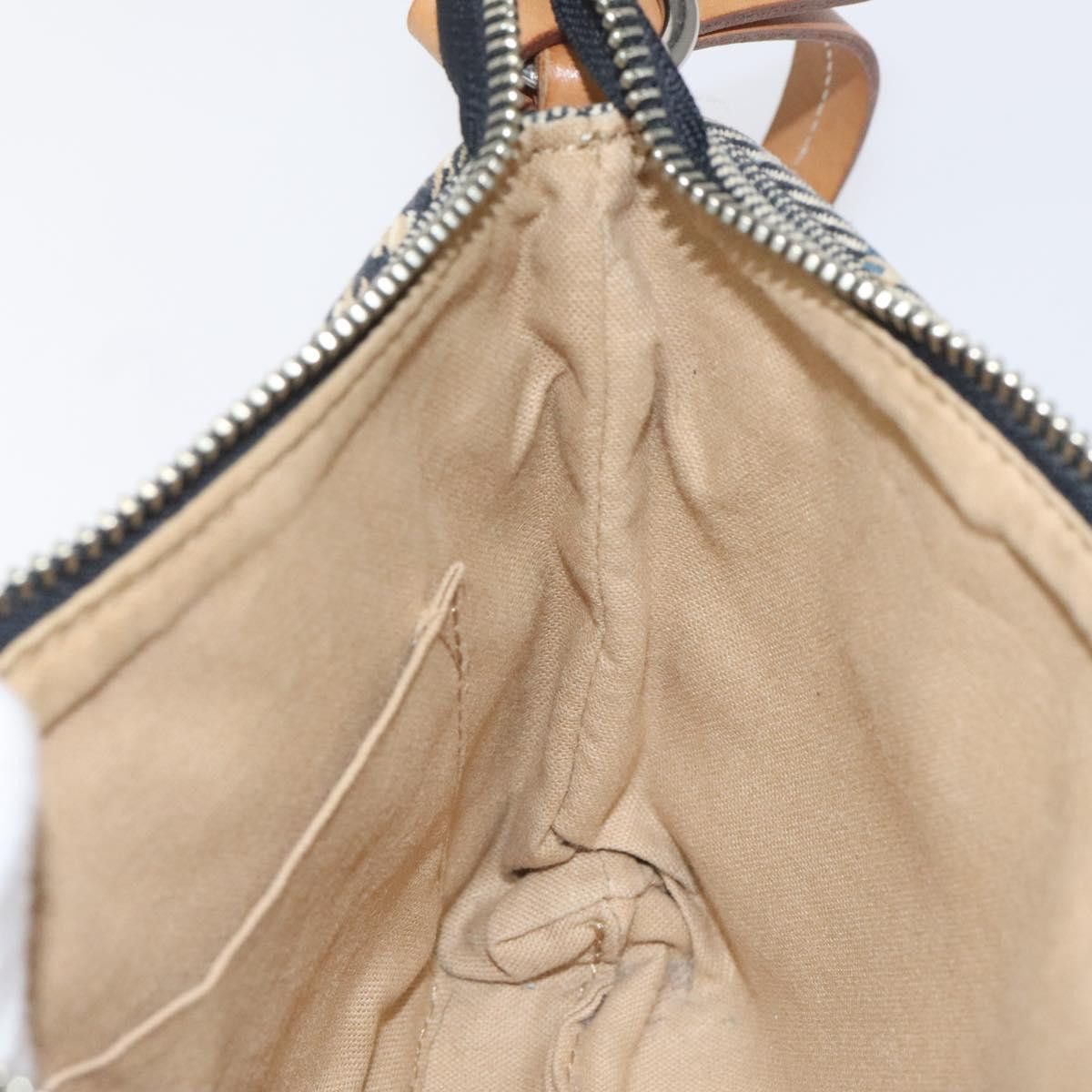 Nova Check Blue Canvas Shoulder Bag (Pre-Owned)
