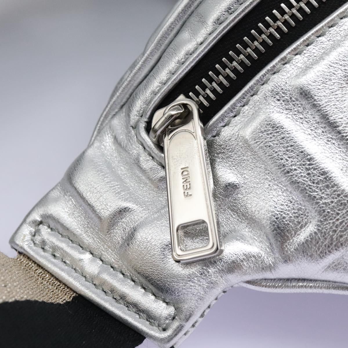 Fendi Ff Silver Leather Clutch Bag (Pre-Owned) Size ONE SIZE - 15 Thumbnail