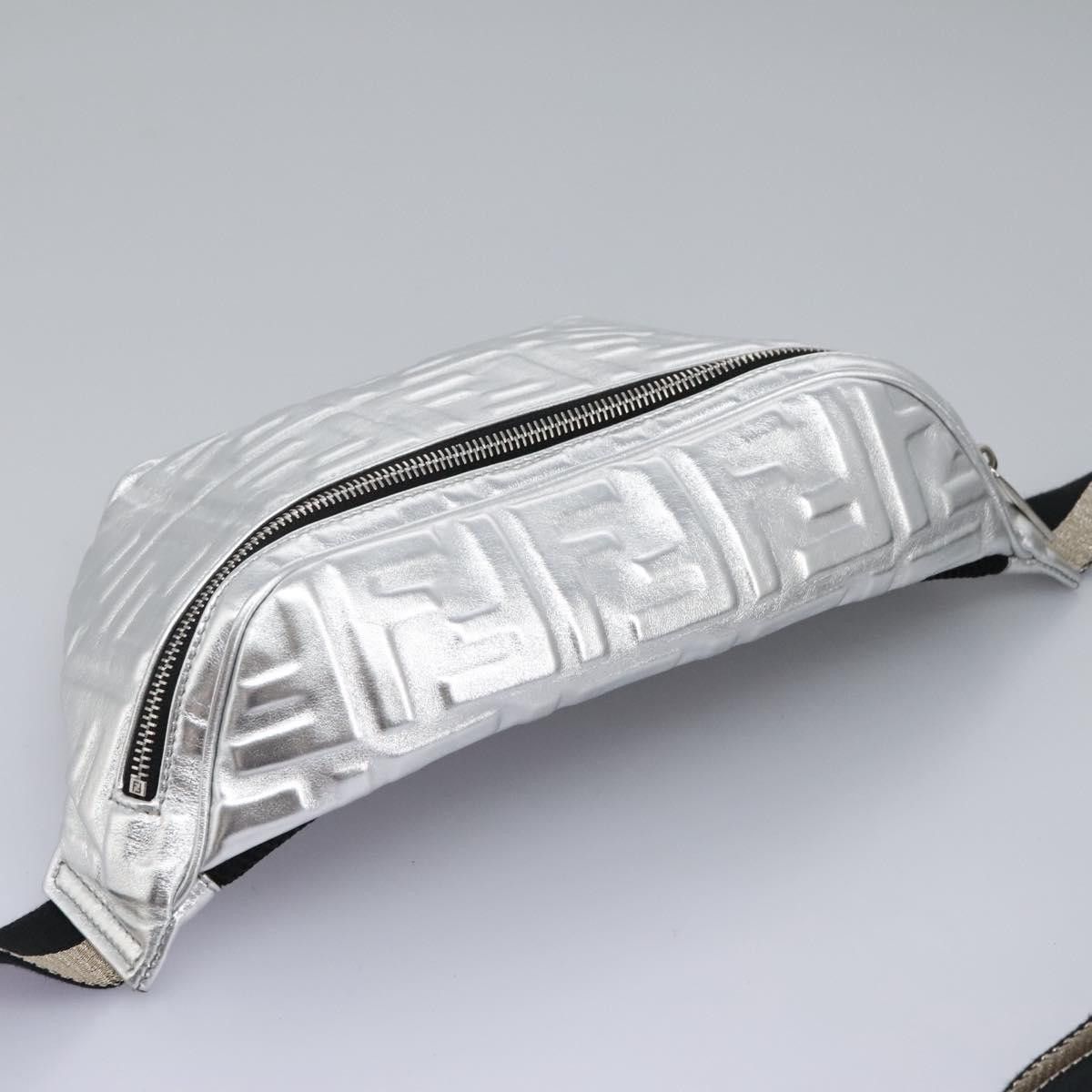 Fendi Ff Silver Leather Clutch Bag (Pre-Owned) Size ONE SIZE - 6 Thumbnail