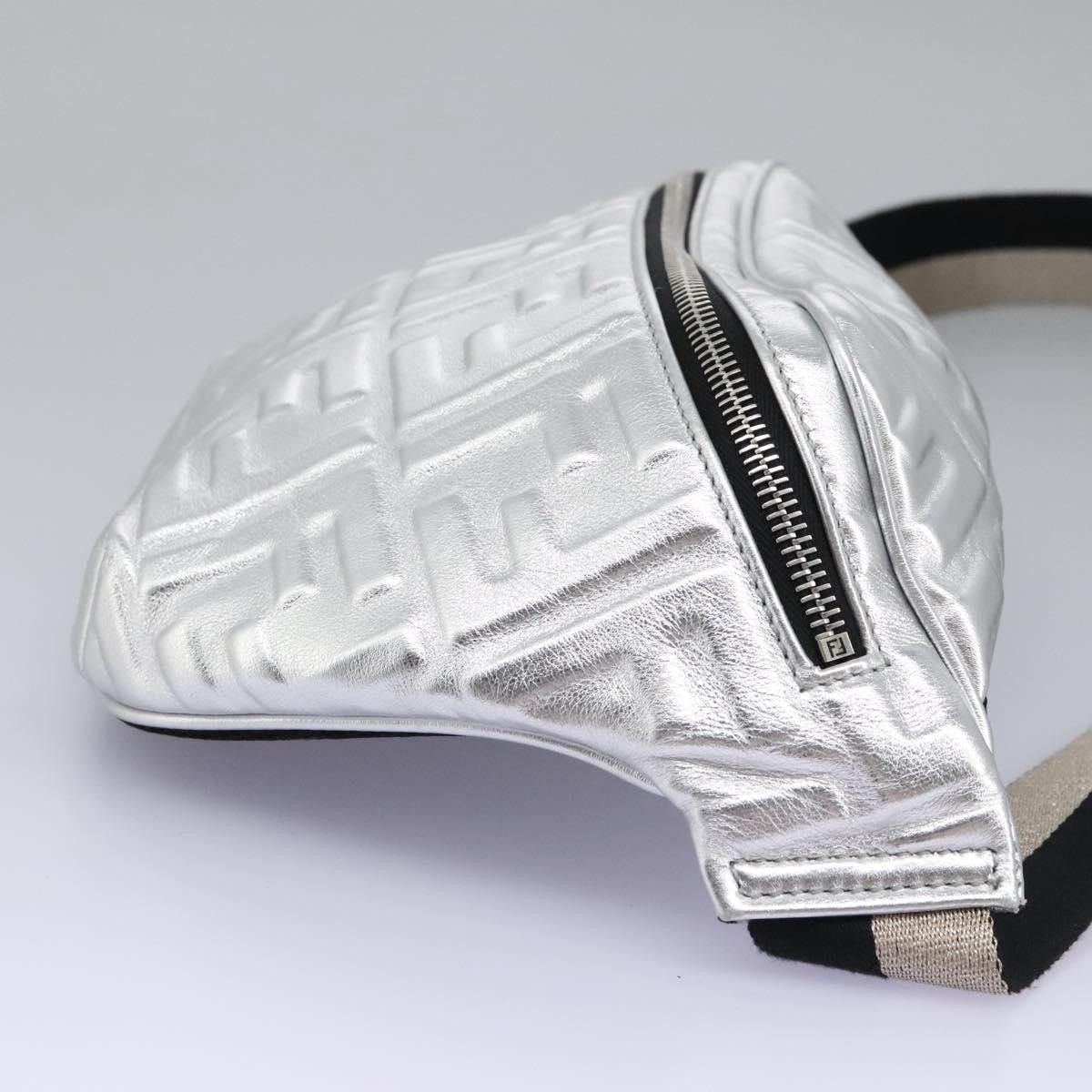 Fendi Ff Silver Leather Clutch Bag (Pre-Owned) Size ONE SIZE - 5 Thumbnail