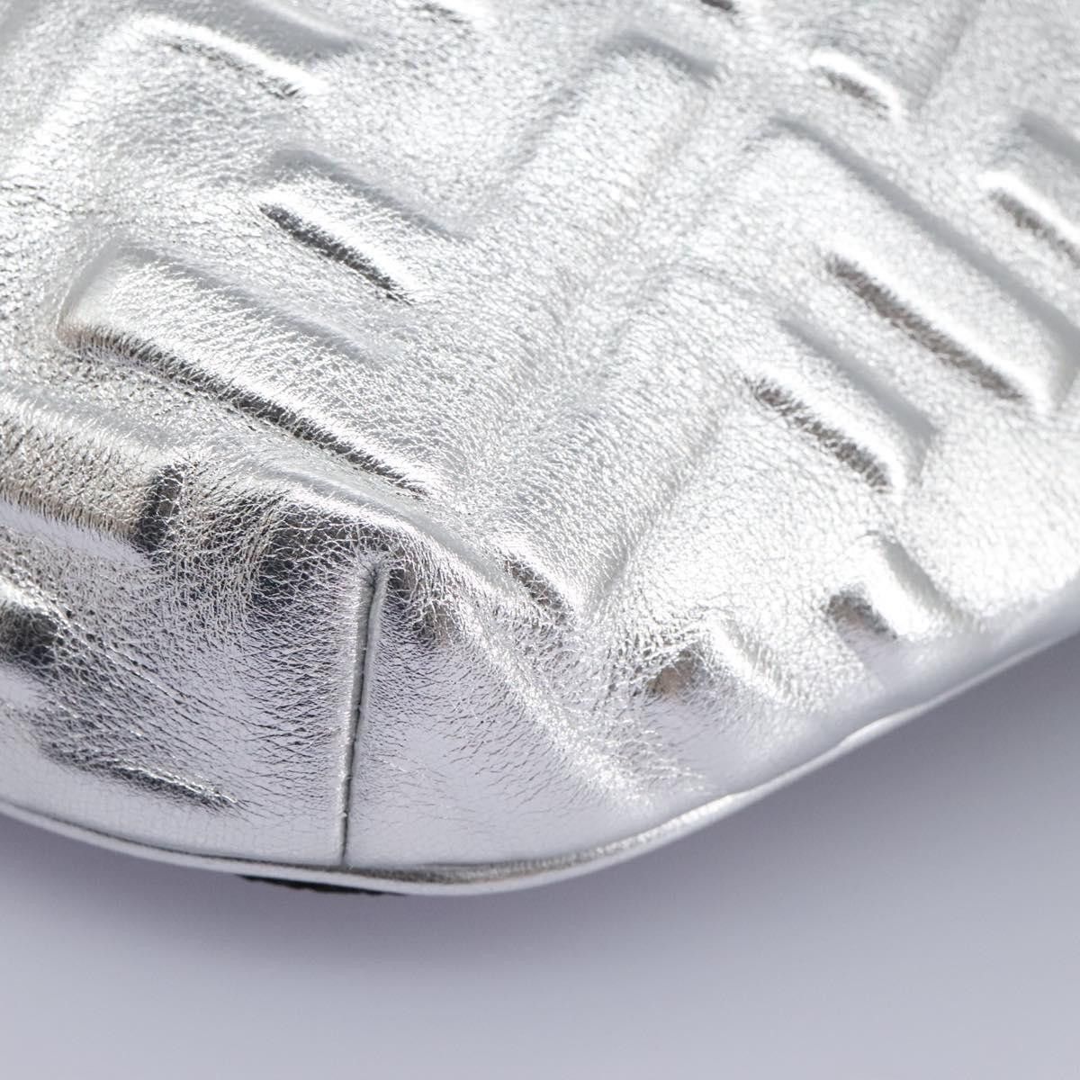 Fendi Ff Silver Leather Clutch Bag (Pre-Owned) Size ONE SIZE - 12 Thumbnail
