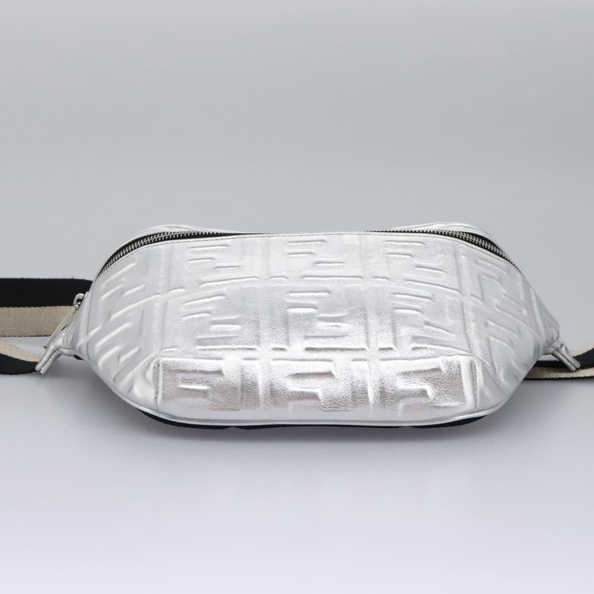 Fendi Ff Silver Leather Clutch Bag (Pre-Owned) Size ONE SIZE - 10 Thumbnail