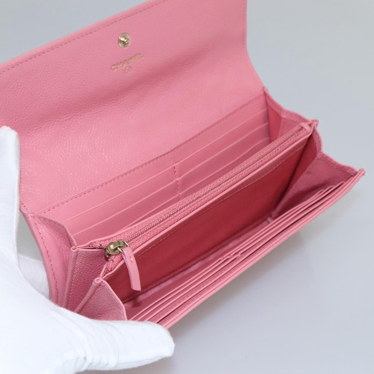 Chanel Camellia Pink Leather Wallet (Pre-Owned) Size ONE SIZE - 14 Thumbnail