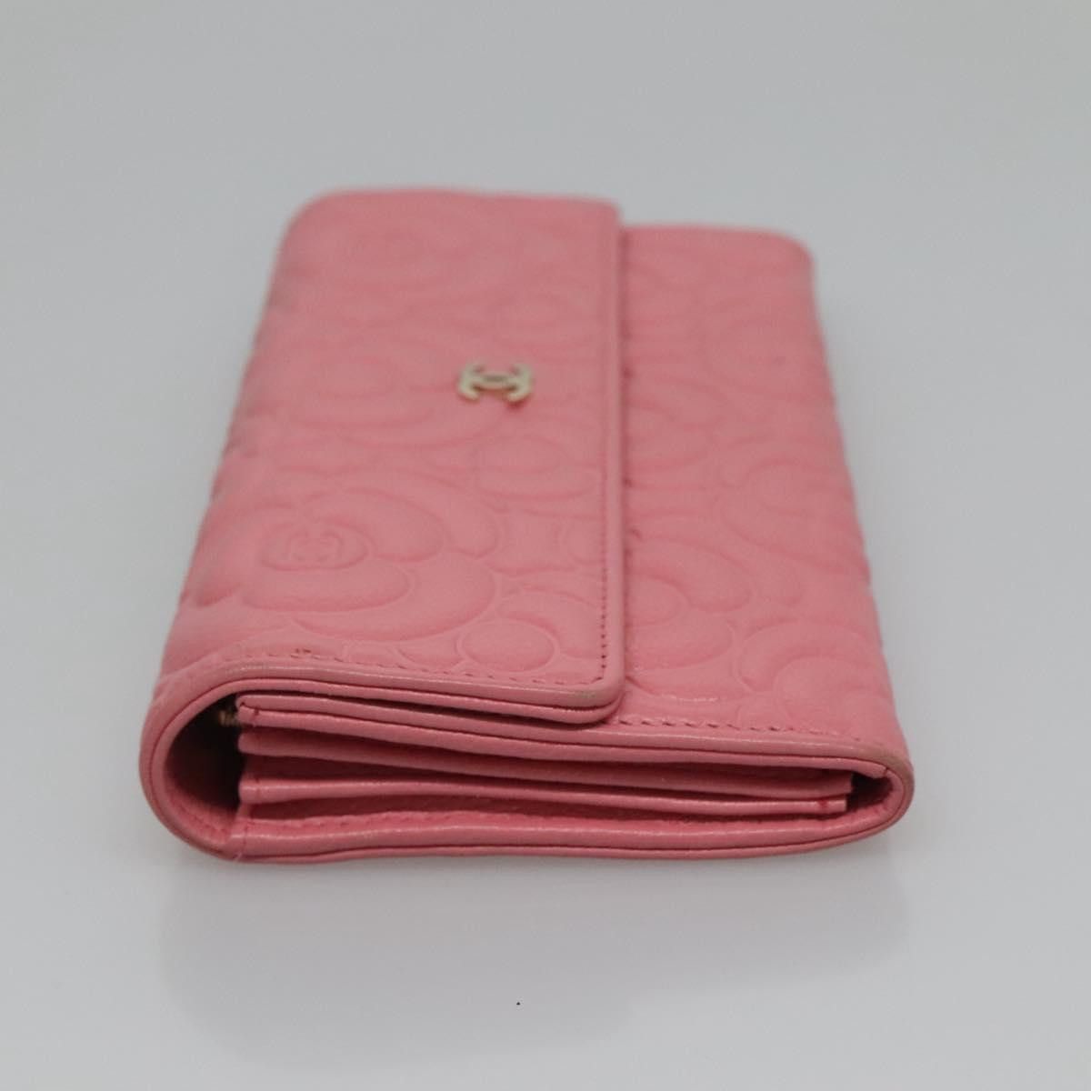 Chanel Camellia Pink Leather Wallet (Pre-Owned) Size ONE SIZE - 3 Thumbnail