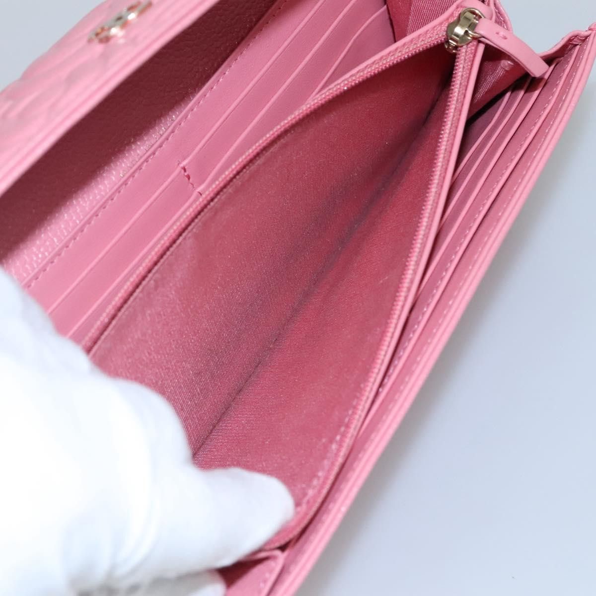 Chanel Camellia Pink Leather Wallet (Pre-Owned) Size ONE SIZE - 17 Thumbnail