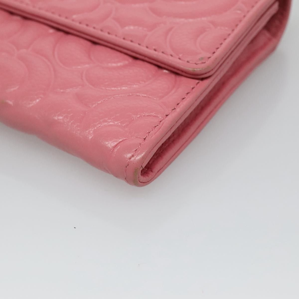 Chanel Camellia Pink Leather Wallet (Pre-Owned) Size ONE SIZE - 7 Thumbnail