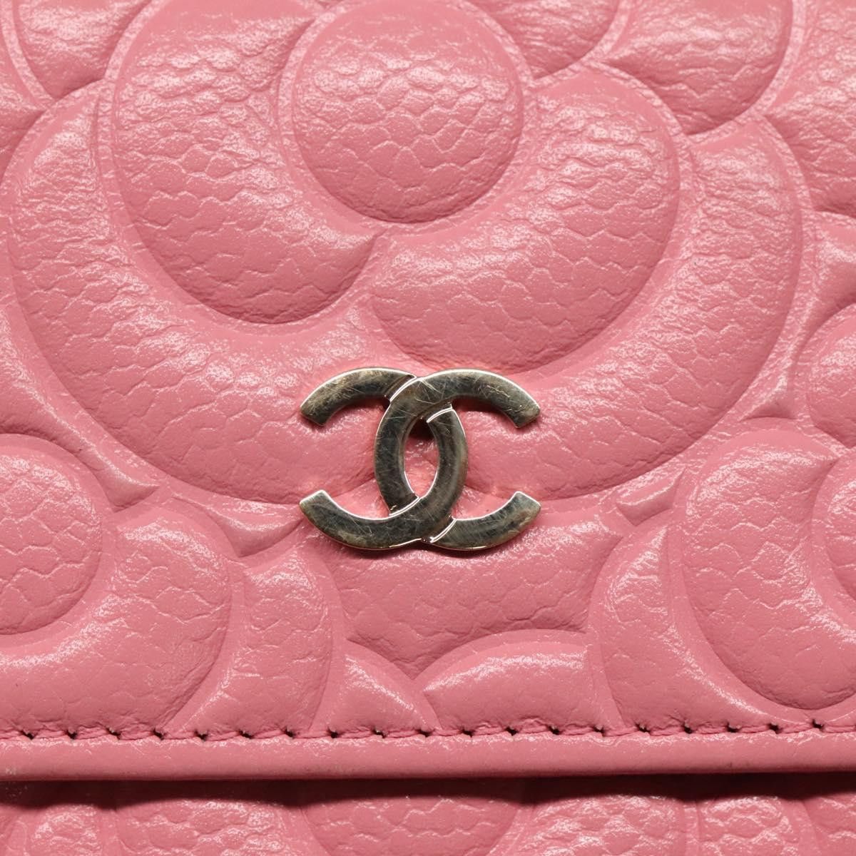 Chanel Camellia Pink Leather Wallet (Pre-Owned) Size ONE SIZE - 11 Thumbnail