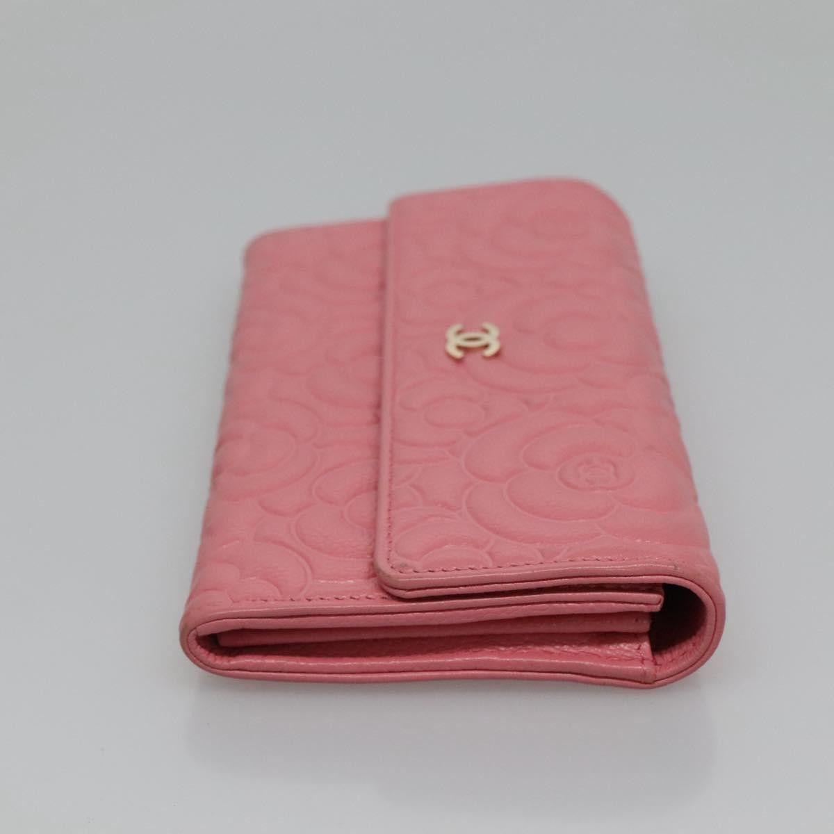 Chanel Camellia Pink Leather Wallet (Pre-Owned) Size ONE SIZE - 4 Thumbnail