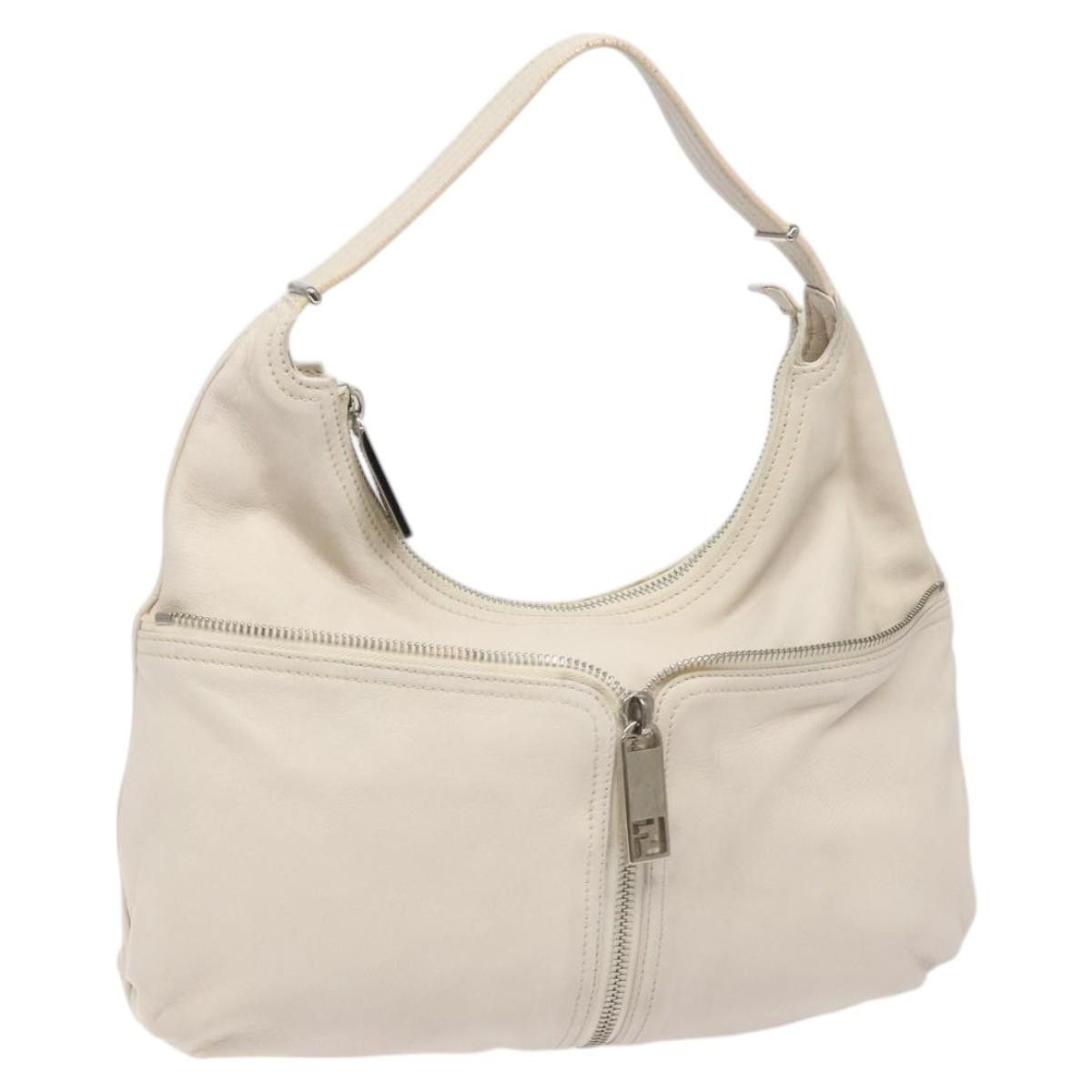 Fendi Oyster White Leather Shoulder Bag (Pre-Owned) Size ONE SIZE - 3 Thumbnail