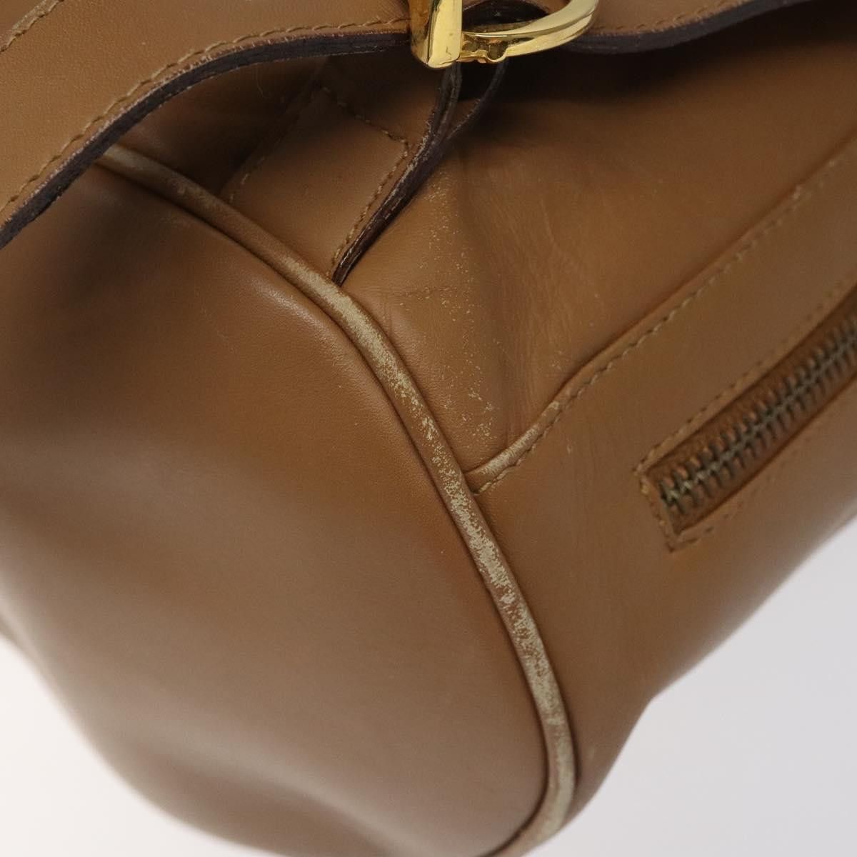 Salvatore Ferragamo Gancini Brown Leather Backpack Bag (Pre-Owned) Size ONE SIZE - 9 Thumbnail