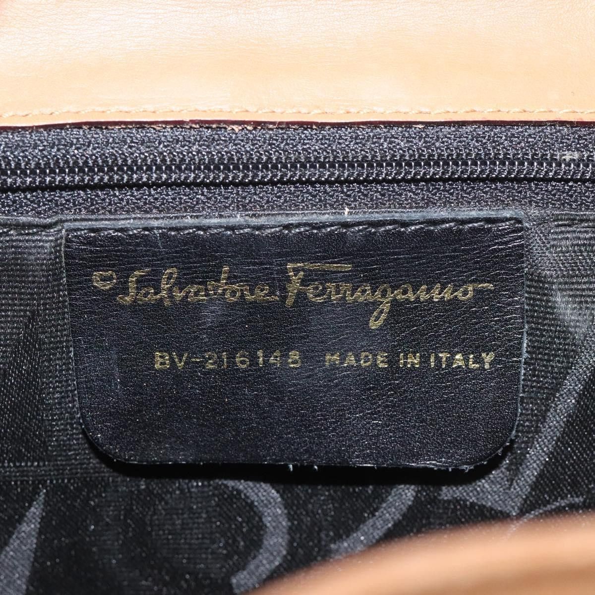 Salvatore Ferragamo Gancini Brown Leather Backpack Bag (Pre-Owned) Size ONE SIZE - 15 Thumbnail