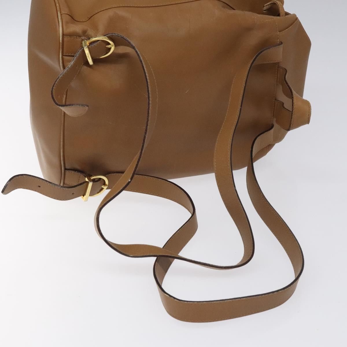 Salvatore Ferragamo Gancini Brown Leather Backpack Bag (Pre-Owned) Size ONE SIZE - 6 Thumbnail