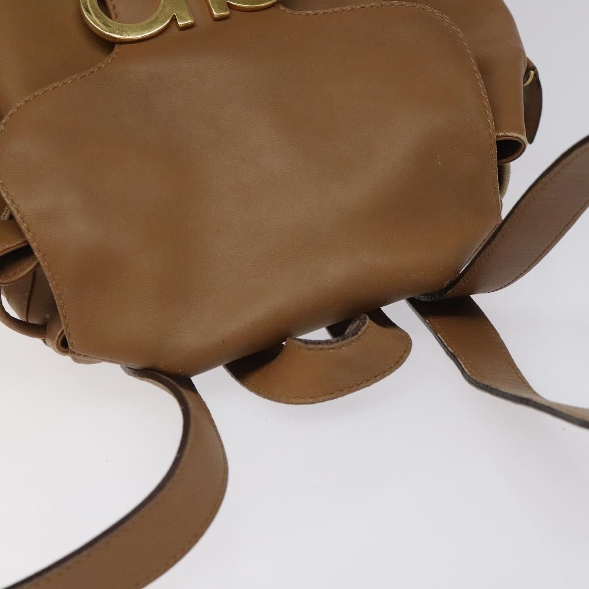 Salvatore Ferragamo Gancini Brown Leather Backpack Bag (Pre-Owned) Size ONE SIZE - 17 Thumbnail