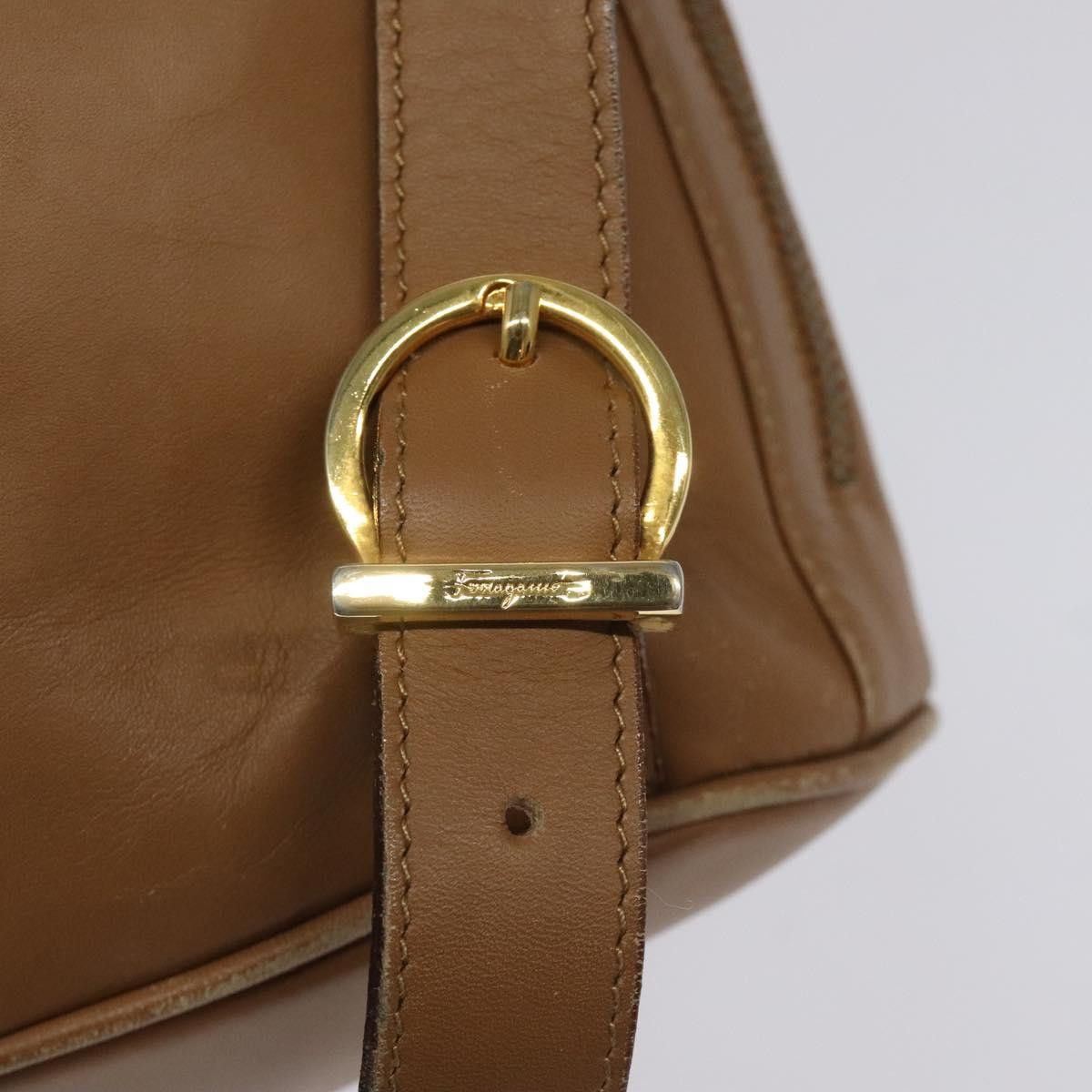 Salvatore Ferragamo Gancini Brown Leather Backpack Bag (Pre-Owned) Size ONE SIZE - 12 Thumbnail