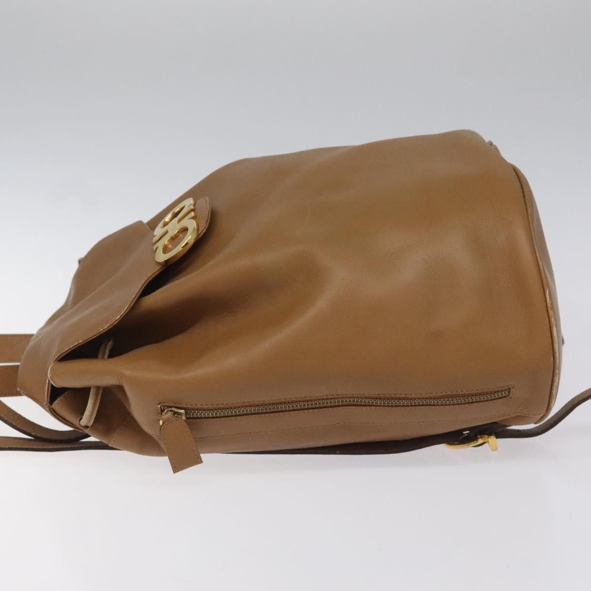 Salvatore Ferragamo Gancini Brown Leather Backpack Bag (Pre-Owned) Size ONE SIZE - 4 Thumbnail