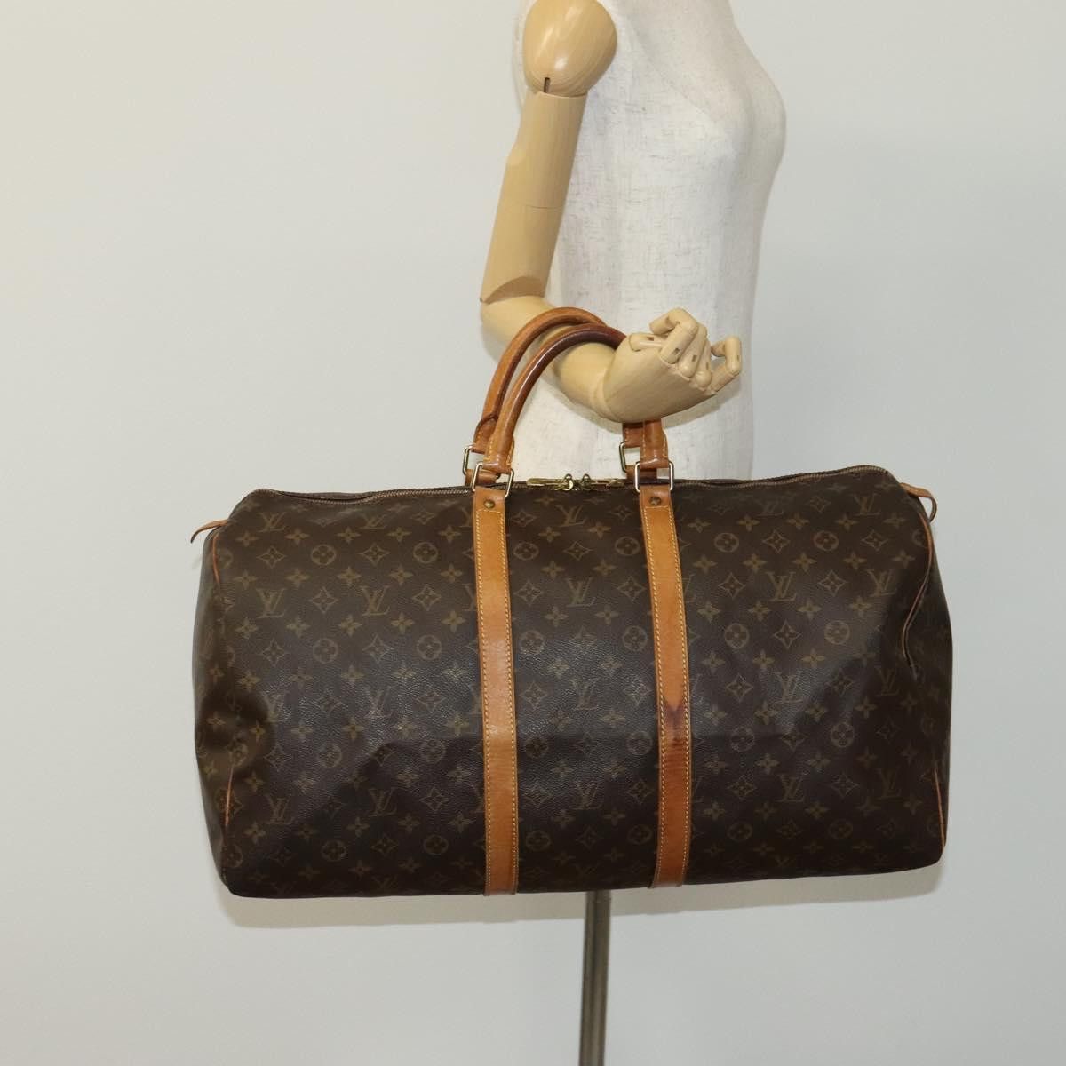 Louis Vuitton Keepall 55 Brown Canvas Travel Bag (Pre-Owned) Size ONE SIZE - 15 Thumbnail